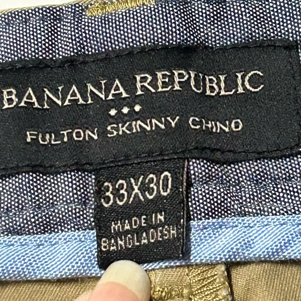Banana republic‎ fulton skinny chino men’s pants, size 33/30